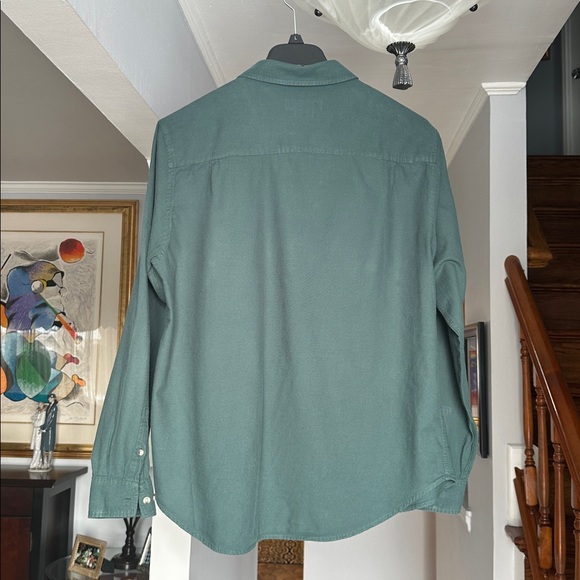 Urban Outfitters Forest Green Casual Button Down Shirt Sz L - Picture 3 of 6
